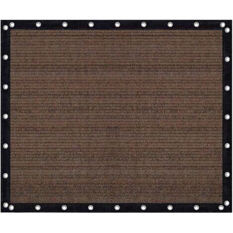 pergola (2 x 3 m)  Marron Toile d'ombrage perforée pour protection solaire et intimité, idéale pour balcon, terrasse
