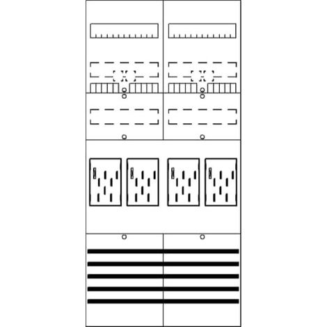ABB Striebel & John BF27F4 Zählerfeld 7RE 4Z vorverdrahtet mit BKE-I