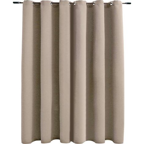 Maison Exclusive - Verdunkelungsvorhang mit Metallösen Beige 290
