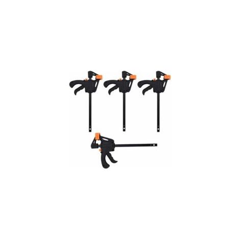 Pcs Serre-Joint,4 in Pince à Barre à Cliquet, Main Rapide à Cliquet à Libération,Serre-Joint Robuste En Alliage pour des Applications de Serrage Rapides et Faciles menuiserie DIY Kit d'outil à m - Cre (1/4)
