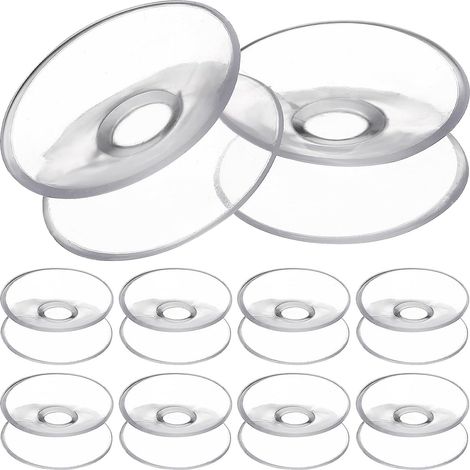Lot de 24 Ventouses Transparentes en Pvc 30 Mm Réutilisables Double Face pour Fenêtres et Portes, Installation Facile, Cuisine et Salle de Bain