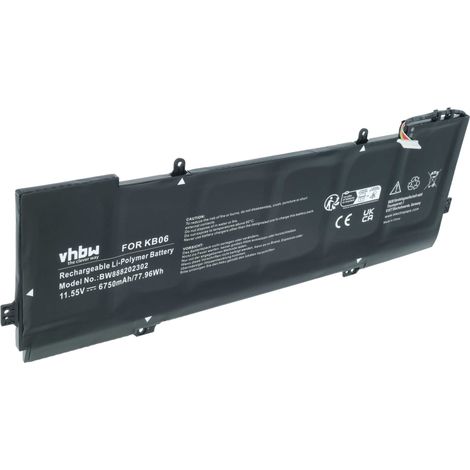 vhbw Akku Ersatz für HP TPN-Q179 für Notebook (6750 mAh, 11,55 V, Li-Polymer) (1/5)