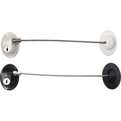 Interrupteur de fin de course de sécurité pour fenêtre, longueur totale 24 cm, (NOIR + BLANC) (1/2)