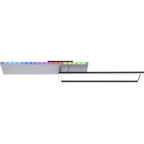 Plafonnier dimmable Lampe de salon Arc-en-ciel Veilleuse Télécommande Plafonnier LED, Mémoire, 1x LED 31W 2200lm 2700-5000 Kelvin, LxlxH 91x56x6 cm