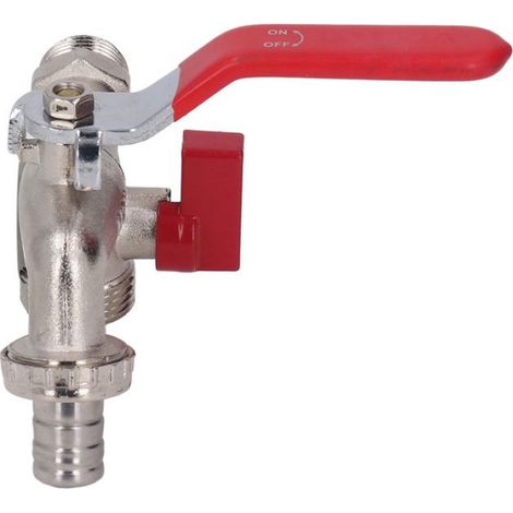 Robinet à double valve, robinet d'eau en alliage de zinc avec sortie 1/2' et 3/4', pour l'irrigation résidentielle commerciale (1/4)