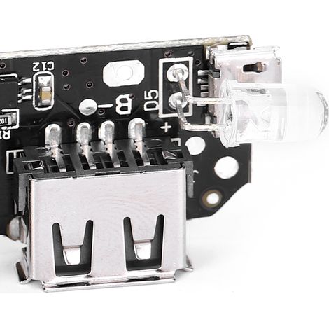 Circuit imprimé pour batterie externe à 3 ports USB avec module élévateur 5 V 2,1 A / Circuit de batterie externe à monter soi-même (1/5)