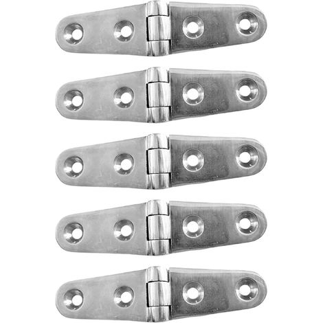 Charnière robuste en acier inoxydable - Procédure silencieuse - Verre extérieur pour portes de bateau - Applications lourdes - Verre en acier inoxydable - Charnière robuste (1/5)