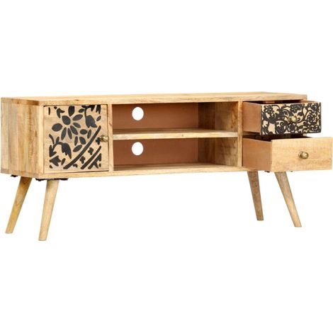 Maison Exclusive - TV-Schrank 100x30x45 cm Massivholz Mango (1/5)