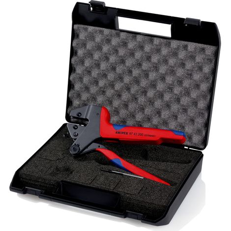 KNIPEX 97 43 200 Pinza universale per terminali per matrici intercambiabili con manici multicomponente brunita 200 mm (1/10)