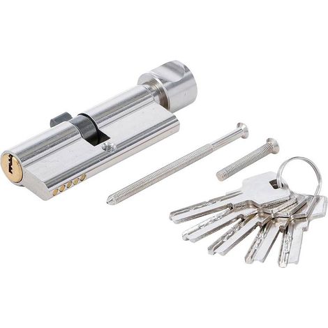 Cylindre de Serrure de Sécurité 80 mm - Avec Bouton - Résistance et Confort d Utilisation, Pro - D-Work
