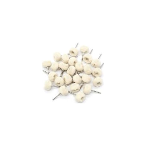 Roues de polissage en coton beige pour outils rotatifs – Lot de 25 pièces, idéales pour éliminer rouille et saleté sur surfaces métalliques