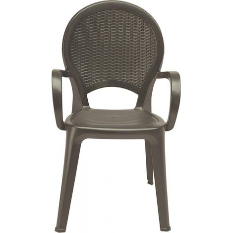 POLTRONA PALOMA RATTAN - GRANDSOLEIL Colore: Moka (1/2)