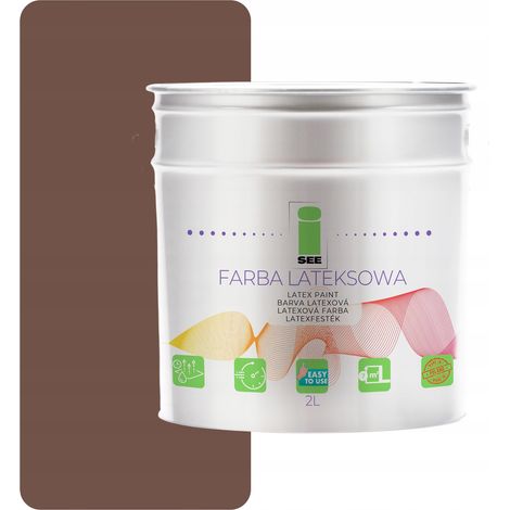 PITTURA MURALE PER INTERNI IN LATTICE MARRONE 2L OFFICINA DI FABBRICA (1/5)