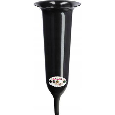 KADAX Grabvase, Blumenvase, Kunststoff-Vase, 12 cm, mit Erdspieß, schwarz