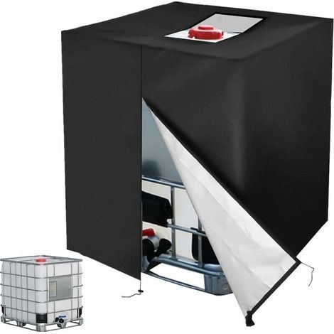 Bâche de protection,Bache pour Cuve 1000 l, Bâche de Protection Solaire pour réservoir d'eau de Pluie IBC, Anti-poussière Anti-UV, Housse de Protection, bâche de Protection, (116 x 100 x 120 , (1/5)
