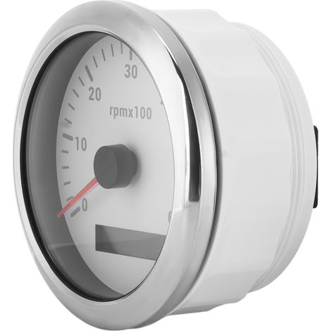 Universeller Drehzahlmesser 85 mm/3,35 Zoll 0-6000 U/min, einstellbare mehrfarbige Hintergrundbeleuchtung, weiß, für Baumaschinen und Industriemaschinen (1/5)