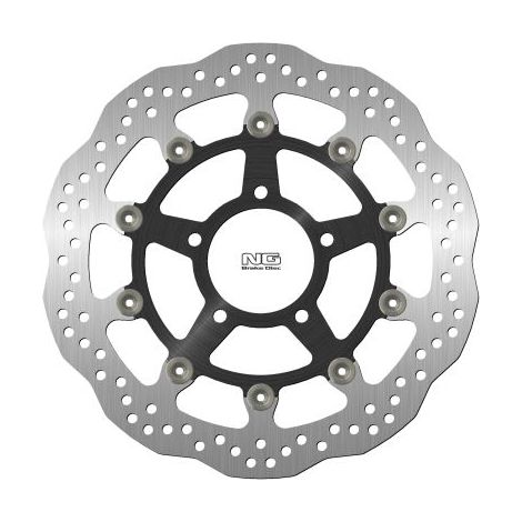 Disco de freno delantero NG para Triumph Rocket '04-17, Sprint 1050 '05-10 (320 x 78 x 5 mm) (5 x 10,5 mm) Wave Floating (centro de aluminio)