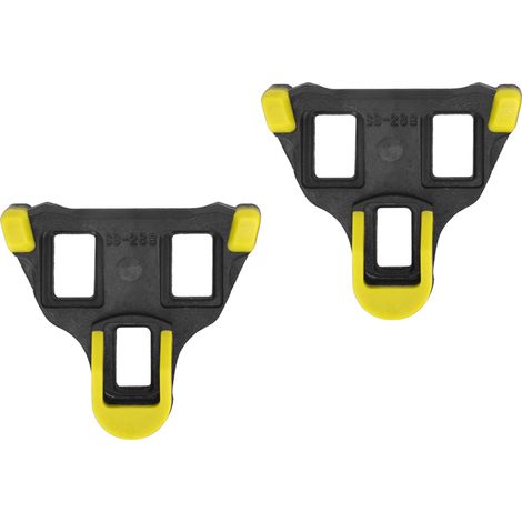 TB-011 Universal-Cleats für Rennräder, mit 6 Grad horizontalem Federweg, selbstverriegelnd, für Fahrradpedale, schwarz und gelb. (1/5)