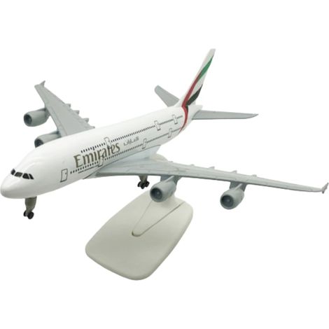 Modellino dell'aereo Emirates Airbus A380, in metallo, 20 cm, scala 1:250 (1/5)