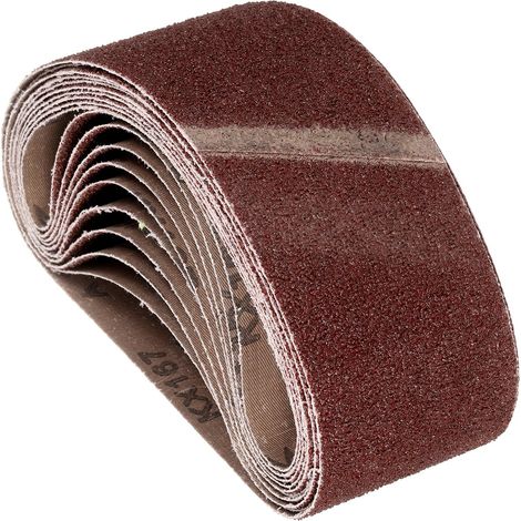 10 Pcs Bandes Abrasives 100mm x 610mm 36 Grain Papier De Verre (1/5)
