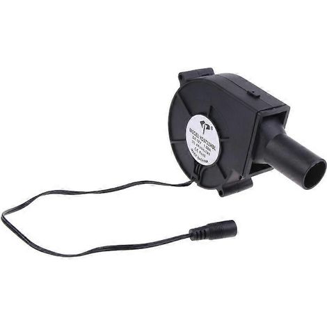 Souffleur Ventilateur BBQ Barbecue 12V 1.88A 26mm, Allume-Feu Charbon pour Camping Pique-Nique, Ventilateur Portable pour Foyer Extérieur, Accessoire Gril Cuisson Rapide