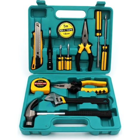 Kit di attrezzi per uso domestico 12 pezzi con penna testatrice di tensione (1/5)