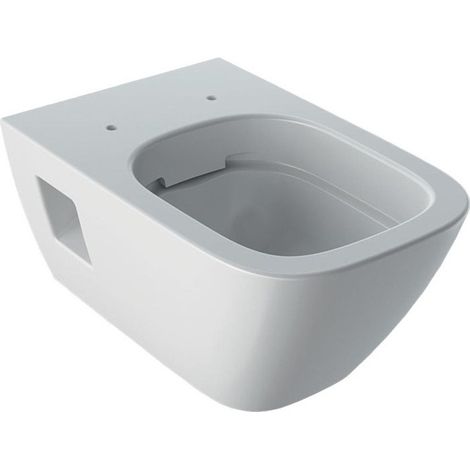 Cuvette WC suspendu Geberit Renova Plan, semi-carénée, Rimfree, 54cm, Blanc