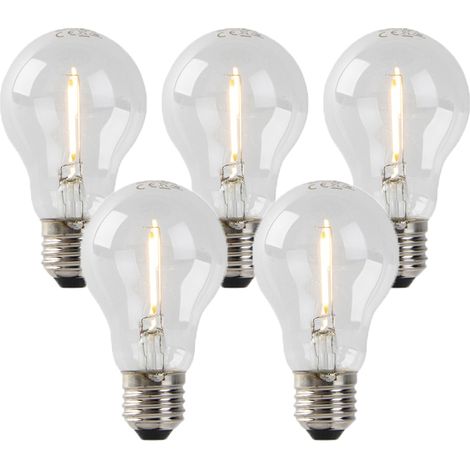 LUEDD Pack de 5 Bombillas LED E27 A60 1W 80lm 2200K