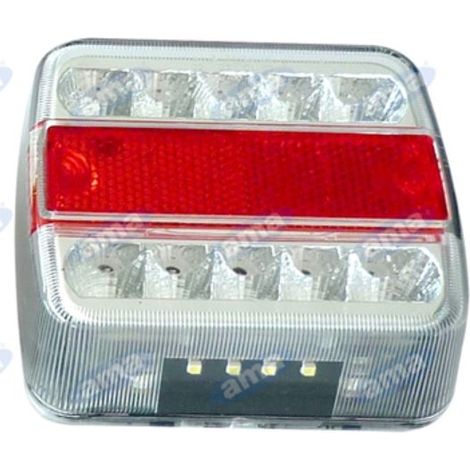Fanale posteriore quadrato dx sx led 105,6x97,9x36,4mm macchina operatrice 13,5V