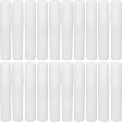 20 pièces flacons vaporisateur mini 5ml blanc ABS rechargeable à brume fine pour parfum (1/5)