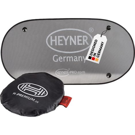 HEYNER® Auto-Sonnenschutz 100 x 50 cm Autofenster Sonnenblende UV Schutz Befestigung mit Saugnäpfen Scheibe Sonnenschutz Auto Pkw Lkw Babys Kinder
