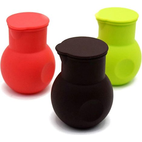Pot à chocolat en silicone, compatible micro-ondes, matériau de qualité alimentaire, lot de 3, convient pour faire fondre le chocolat, le beurre, les sauces et le lait. (1/4)