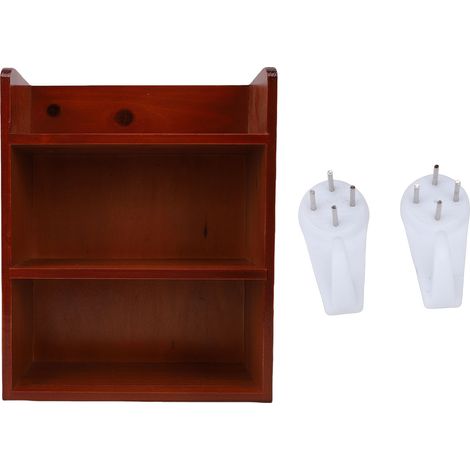 Étagère de rangement en bois à plusieurs niveaux pour bureau et murale rétro polyvalente organisateur de bazar pour parfum et cosmétiques (1/5)