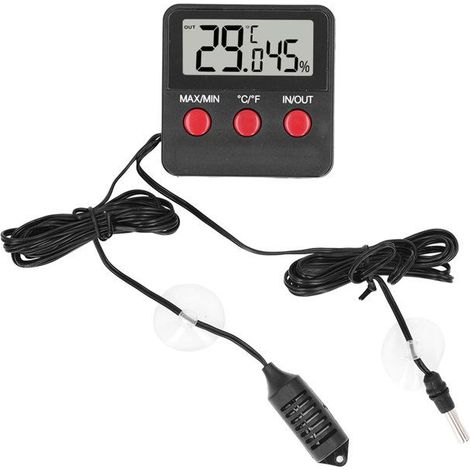 Mini thermomètre-hygromètre numérique avec 2 sondes pour incubateur (1/5)