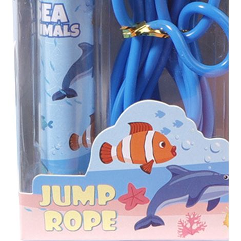 Corde à sauter pour enfants en PVC, motif dessin animé mignon, sans nœuds, idéale pour l'entraînement, le fitness et les cours de maternelle. Prix : [prix à insérer] (1/5)
