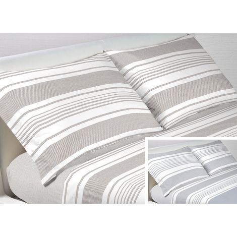 Federa Per Cuscino Arredo Casa Chiusura Zip Fodera Tinto Filo Rigate SV, misura40x40coloreBlu (1/5)