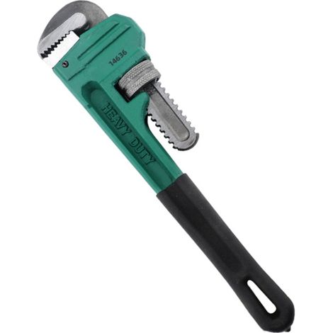 Clé à pipe robuste de 20 cm (8 pouces) en acier au carbone, réglable, pour la plomberie, les travaux de rénovation et l'entretien industriel. (1/5)