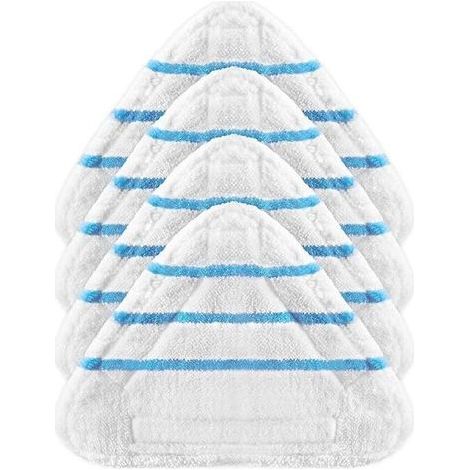 Lot de 4 housses lingettes microfibre pour balai vapeur – Lavables en machine – Nettoyage efficace sols durs-NANOTEH (1/5)