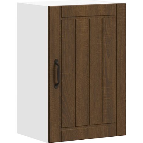 Mueble de pared de cocina de diseño moderno de 40 x 31 x 60 cm práctico almacenamiento en madera de roble marrón (020050149) (1/5)