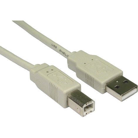 Câble USB RS PRO, USB B vers USB A, Gris, 1.8m ( Prix pour 1 )