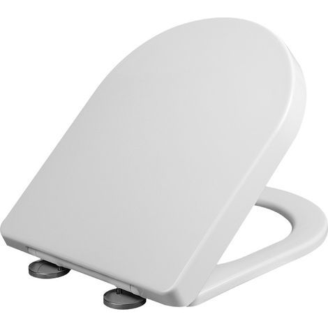 Abattant WC, abattant WC à fermeture amortie, abattant WC à fermeture amortie, abattant WC universel, blanc (1/4)