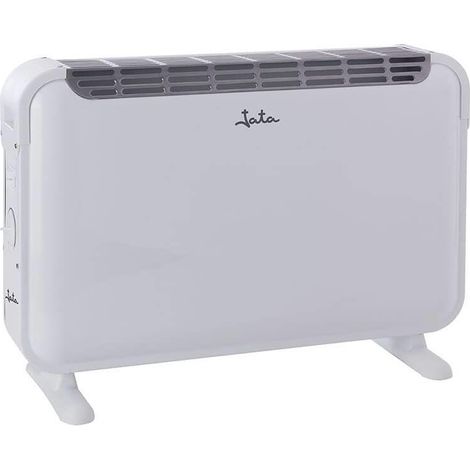 Radiador convector JATA C214 con 3 niveles de calor (750, 1250 y 2000 W) y termostato ajustable. Asas de transporte. Silencioso. (1/4)
