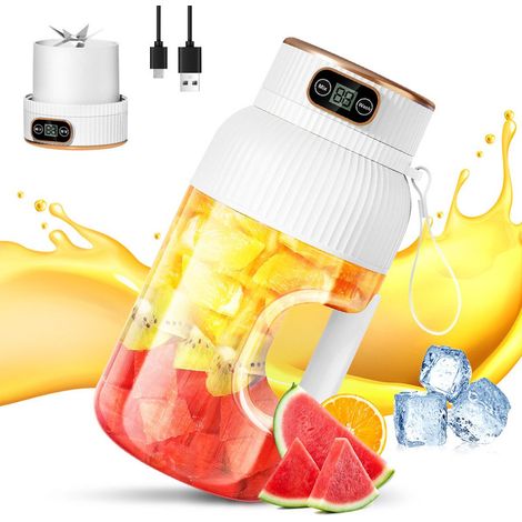 Tragbarer Standmixer 1200 ml – Mini-Mixer mit 20.000 U/min, 10 Edelstahlklingen, USB-C aufladbar, 3000 mAh Akku, für Küche, Reise, Fitnessstudio & Outdoor, Smoothie-Maker, Saftpresse (1/5)