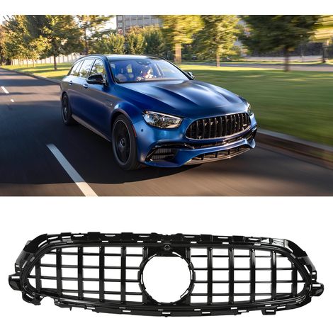 Mercedes-Benz E-Klasse W213 Facelift (2021): Kühlergrill im GT-Stil mit Sensoröffnungen, komplett schwarz (übergroß) (übergewichtig) (1/5)
