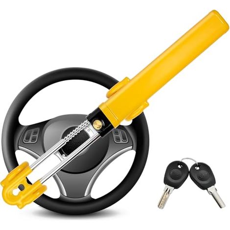 Lenkradschloss, Auto-Lenkradschlösser, Universal-Lenkradschlösser, robuste Diebstahlsicherung, passend für Autos, SUVs, Lieferwagen, Wohnwagen, 2 Schlüssel