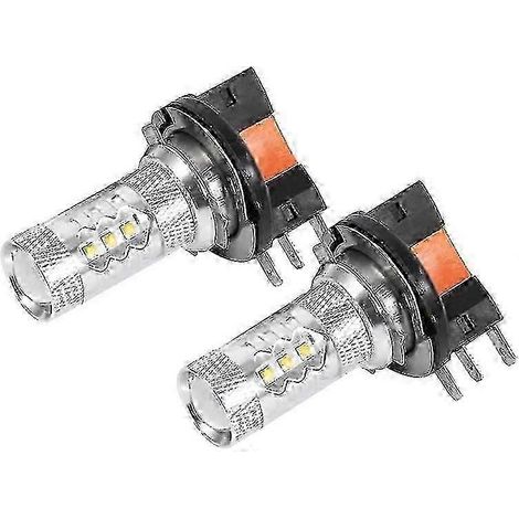 Ampoules LED H15 80 W blanches pour phares de voiture et feux de jour - lot de 2 (1/4)