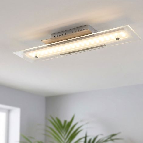 Lampada da soffitto lampada da soggiorno lampada da sala da pranzo lampada da soffitto lampada da camera da letto lampada da corridoio, metallo vetro cromo bianco, 1x LED 8W 590Lm 3000K bianco caldo, 