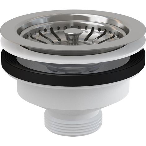 AlcaPlast Ablaufventil für Spülbecken 6/4" mit Edelstahlgitter DN115 A37 (1/5)