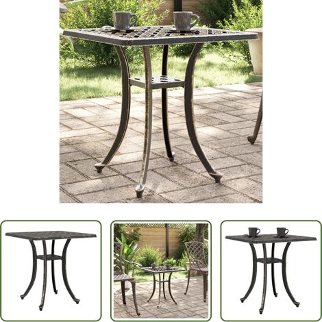 Aluminiumguss - Gartentisch Bronzen 53x53x53 cm Aluminiumguss (1/5)