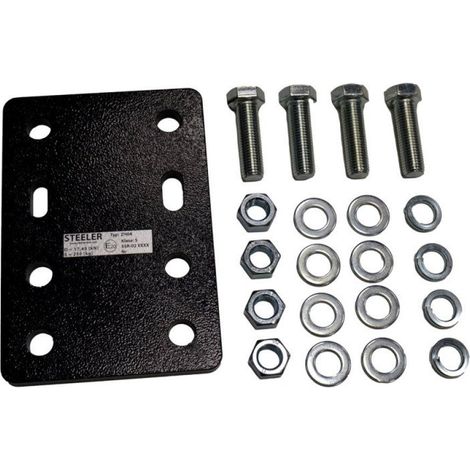 Plaque d'ajustement en hauteur pour rotule standard 2 trous